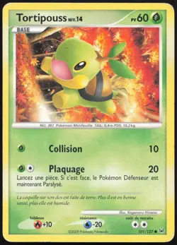 Carte Pokemon Tortipouss 101/127 Platine Francais - Image 1