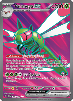 Pokemon TCG Yanmega ex 206/182 Full Art Ultra Rare Destined Rivals NM/M - Image 1
