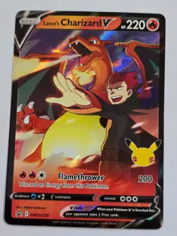 Lance's Charizard V SWSH133 Promo SWSH Black Star Pokemon NM - Image 1