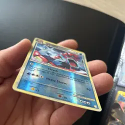 Gyarados 123/123 HeartGold SoulSilver Shiny Reverse Holo Rare Pokemon Card DMG - Image 2