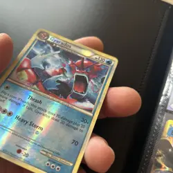 Gyarados 123/123 HeartGold SoulSilver Shiny Reverse Holo Rare Pokemon Card DMG - Image 3