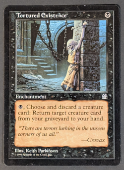 MTG Card - 1x Tortured Existence - Stronghold - LP/MP - Vintage - Magic - 1998 - Image 1