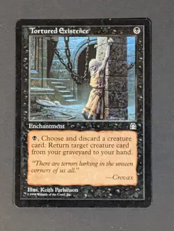 MTG Card - 1x Tortured Existence - Stronghold - LP/MP - Vintage - Magic - 1998 - Image 2