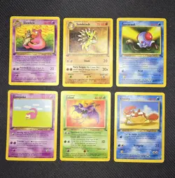 1999 Fossil 1st Edition 6 Card Lot! Slowbro, Sandslash + More! Non-Holo LP-MP - Image 1