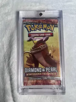 Pokemon TCG DP Mysterious Treasures Sealed Booster Pack W/ Magnetic Case - Image 1