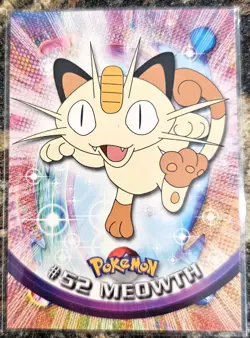 1999 Pokemon Topps Meowth 52 Ungraded NM or Better - Image 1