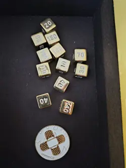 Pokemon - Metal Damage Counter Dice - Ultra Premium Charizard SET OF 12 (Gold) - Image 1