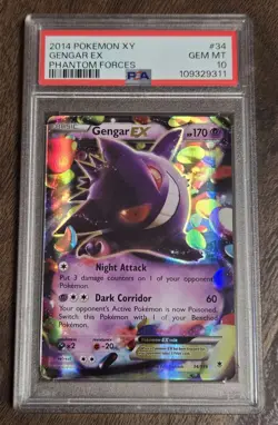 Pokemon Gengar EX # 34 Phantom Forces Graded 10 PSA Gem Mint - Image 1