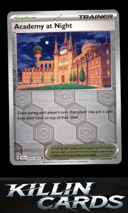 Reverse Holofoil Academy at Night 054/064 Pokemon Uncommon SV: Shrouded Fable Ca - Image 1