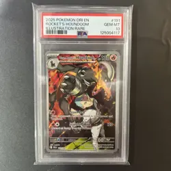 Pokemon TCG Team Rockets Houndoom Card #191/182 Destined Rivals PSA 10 - Image 1