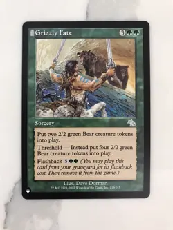 Grizzly Fate MTG Magic the Gathering Card NM Near Mint Judgment Vintage Retro - Image 1
