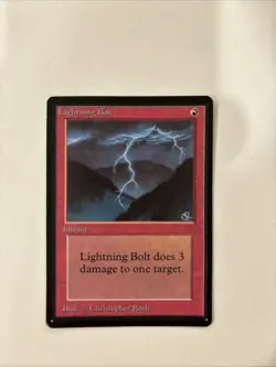 MTG BETA Lightning Bolt - Used And Moderately Played ** Vintage Mtg - Image 1