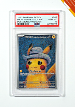 Pokemon PSA 10 Pikachu With Grey Felt Hat #085 Van Gogh Promo 2023 English - Image 1