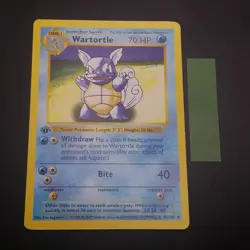 WARTORTLE 42/102 - 1st Edition SHADOWLESS - Base Set - WOTC POKEMON CARD - LP - Image 1