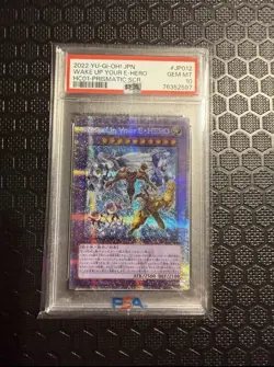 Yugioh - Wake Up Your Elemental Hero - HC01-JP012 - Prismatic Secret Rare PSA 10 - Image 1