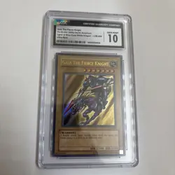 Yugioh Gaia The Fierce Knight LOB-006 CGC 10 2002 Ultra Rare - Image 2