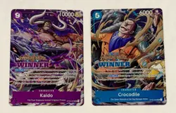 ONE PIECE Kaido Crocodile (2x) Treasure Cruise Winner Stamp Vol. 5 English Cards - Image 1