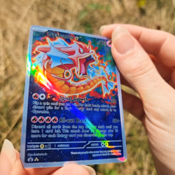 Gyarados Pokemon Custom Card TCG Holo Holographic Full Art Gold Star 102/110 - Image 2