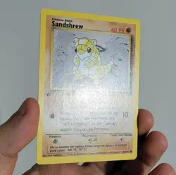 Pokemon TCG Sandshrew 62/102 Base Set 1st Edition Portuguese Card - Image 2
