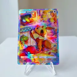 Eevee Pokemon Pocket Custom Card TCG Holo Genetic Apex Holographic - Image 1