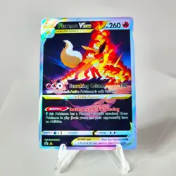Flareon VStar Pokemon TCG Custom Card Holo Full Art Rare - Image 1