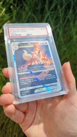 Flareon VStar Pokemon TCG Custom Card Holo Full Art Rare - Image 2
