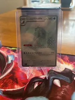 Pokemon TCG Crabominable Card 149/142 Holiday Calendar Illustration Stamped - Image 1