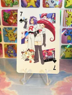 Pikachu Pokemon Vintage Playing Poker Card Charizard Nintendo - Prism Holo Back - Image 2