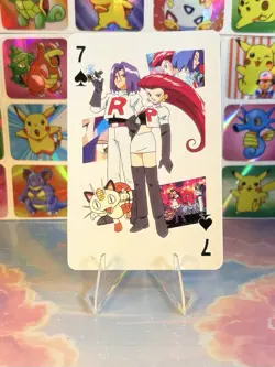 Pikachu Pokemon Vintage Playing Poker Card Charizard Nintendo - Prism Holo Back - Image 3