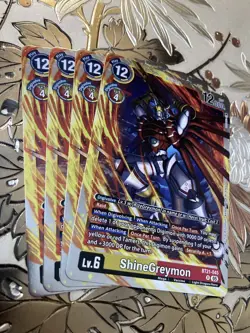 Digimon Card Game Playset ShineGreymon BT21-045 R World Convergence - Image 1