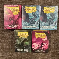 Lot of 5 Dragon Shield Matte & Dual Card Sleeves 500ct Sealed MTG Pokemon TCG - Image 1