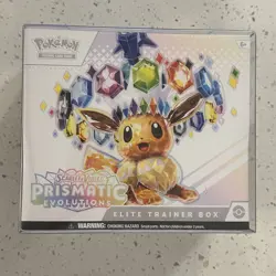 Pokemon S&V Prismatic Evolutions Elite Trainer Box ETB Factory Sealed With Case - Image 1