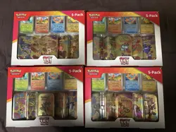 4x Pokemon Scarlet & Violet - 151 (5-Pack) Mini Tins w/ 4 Promos Costco Bundle - Image 1