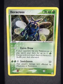 Heracross 7/101 Holo Rare EX Hidden Legends Pokemon TCG Mint - Image 1