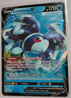 Pokemon TCG Lumineon V Black Star Promo SWSH250 Sword & Shield Hologram Full Art - Image 1