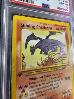 PSA 10 Shining Charizard 107/105 1st Edition Neo Destiny Graded Pokemon Card - Image 2