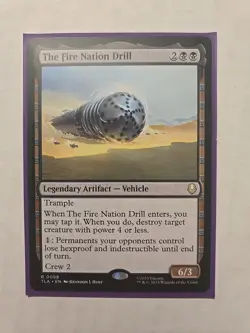 The Fire Nation Drill - Avatar - NM - Rare - Legendary Vehicle - MTG - Image 1