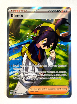 Pokemon Twilight Masquerade - KIERAN - ULTRA RARE TRAINER - 206/167 - NM/M - Image 1