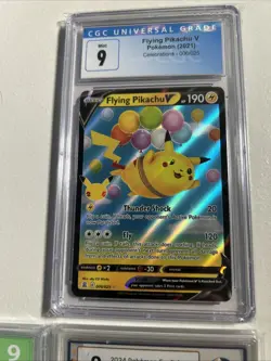 Graded Pikachu Pokemon Card Bundle All Grade 9 Surging Sparks 25th Anniversary - Image 4