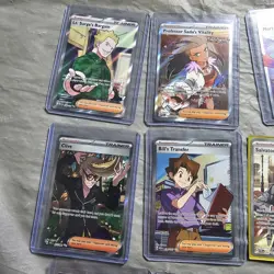 Pokemon TCG Trainer Lot Of 10 Full Art. Giovanni, Morty, Lisia, Bill, And More. - Image 2