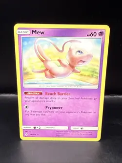 Pokemon TCG Mew 76/214 Sun & Moon Unbroken Bonds Non-Holo Rare Card - Image 1