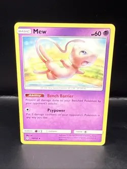 Pokemon TCG Mew 76/214 Sun & Moon Unbroken Bonds Non-Holo Rare Card - Image 2