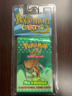 pokemon skyridge booster pack sealed 1 unopened pack and 4 bonus cards - Image 1