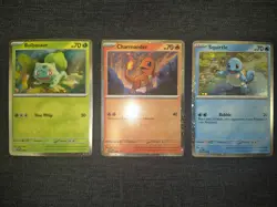 Pokemon 151 Starters Set Black Star Promo 046 047 048 Cards Poster Collection NM - Image 3