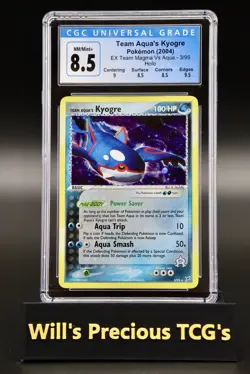CGC 8.5 Kyogre 3/95 Ex Team Magma vs Aqua 2004 Holo Pokemon Card NM/Mint+ - Image 1