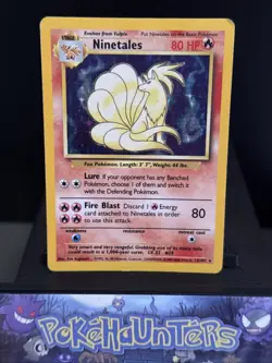 Pokemon Card Ninetales 12/102 Rare Holo Base Set WOTC 4TH PRINT Played 2 - Image 1