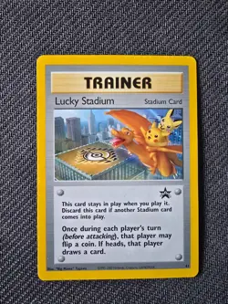 Lucky Stadium #41 Trainer Card Non Holo Black Star Promo LP Condition - Image 1