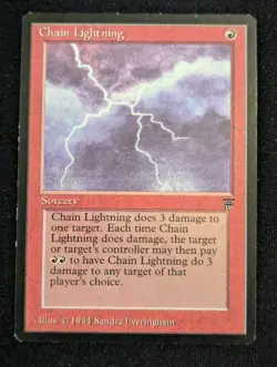 Chain Lightning - Legends - LP - MTG - Magic The Gathering - Red - Sorcery - Image 1