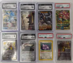 Pokemon Slab Lot Featuring PSA 10, Cgc10, Psa 8 , Cgc9, Cgc9.5 - Image 1