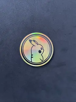 Pokemon Oversized Coin Pikachu from a mini pokemon go tin - Image 1
